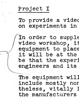 EAI Grant Application and Interim Report to the New York State Council on the Arts (1971)