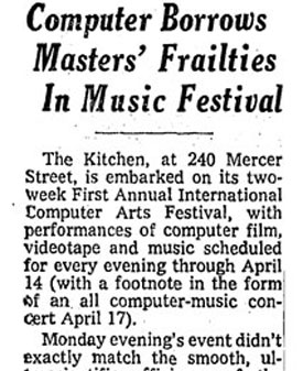 John Rockwell, "Computer Borrows Masters' Frailties in Music Festival"
