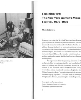 Feminism 101: The New York Women's Video Festival, 1972-1980